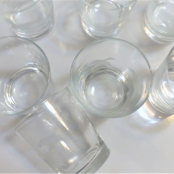 7 WHISKEY GLASSES Frosted w/ Etched Geese Bird Hunting Camp Vintage Shot Glass - Picture 3 of 10